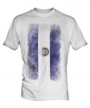 El Salvador Faded Flag Mens T-Shirt