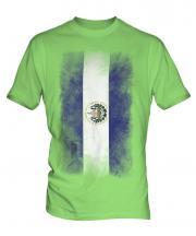 El Salvador Faded Flag Mens T-Shirt