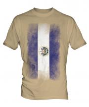 El Salvador Faded Flag Mens T-Shirt