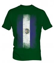 El Salvador Faded Flag Mens T-Shirt