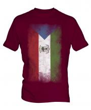 Equatorial Guinea Faded Flag Mens T-Shirt