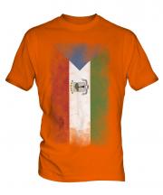 Equatorial Guinea Faded Flag Mens T-Shirt