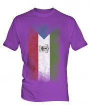 Equatorial Guinea Faded Flag Mens T-Shirt