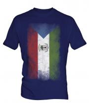Equatorial Guinea Faded Flag Mens T-Shirt