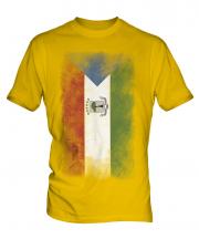 Equatorial Guinea Faded Flag Mens T-Shirt