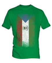 Equatorial Guinea Faded Flag Mens T-Shirt
