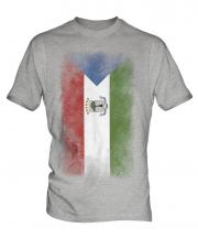 Equatorial Guinea Faded Flag Mens T-Shirt