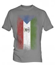 Equatorial Guinea Faded Flag Mens T-Shirt