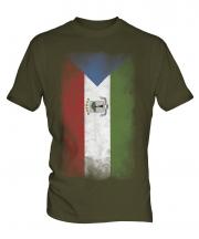 Equatorial Guinea Faded Flag Mens T-Shirt