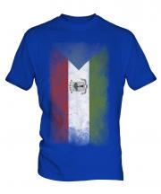 Equatorial Guinea Faded Flag Mens T-Shirt