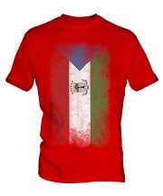 Equatorial Guinea Faded Flag Mens T-Shirt