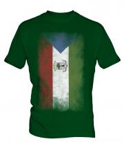 Equatorial Guinea Faded Flag Mens T-Shirt