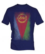 Eritrea Faded Flag Mens T-Shirt