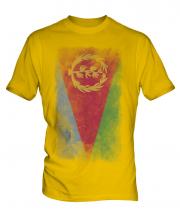 Eritrea Faded Flag Mens T-Shirt