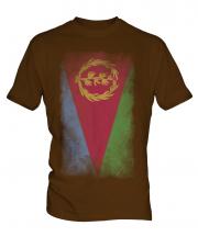 Eritrea Faded Flag Mens T-Shirt