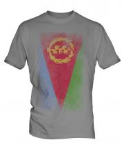 Eritrea Faded Flag Mens T-Shirt