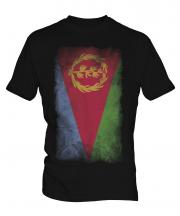 Eritrea Faded Flag Mens T-Shirt