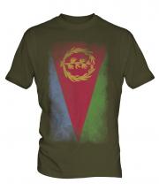 Eritrea Faded Flag Mens T-Shirt