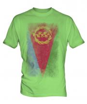 Eritrea Faded Flag Mens T-Shirt