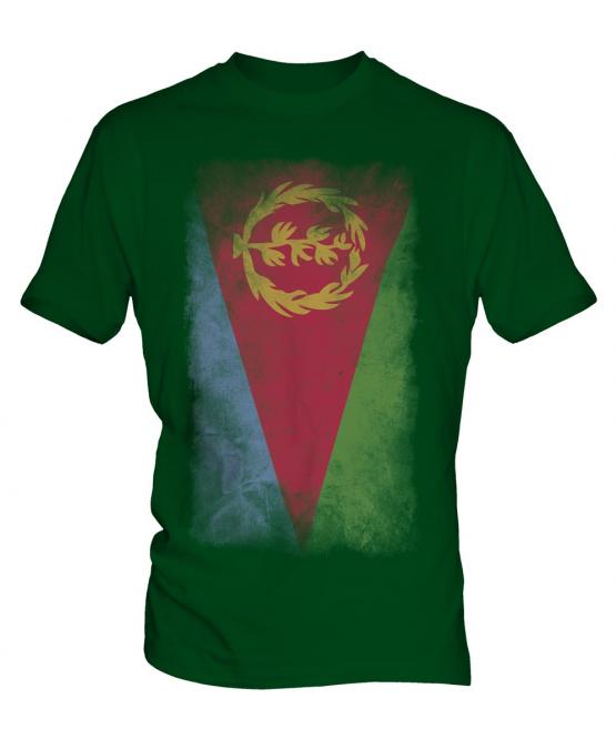Eritrea Faded Flag Mens T-Shirt