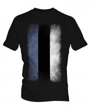 Estonia Faded Flag Mens T-Shirt