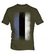 Estonia Faded Flag Mens T-Shirt