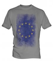 European Union Faded Flag Mens T-Shirt