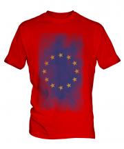 European Union Faded Flag Mens T-Shirt