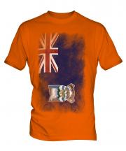 Falkland Islands Faded Flag Mens T-Shirt