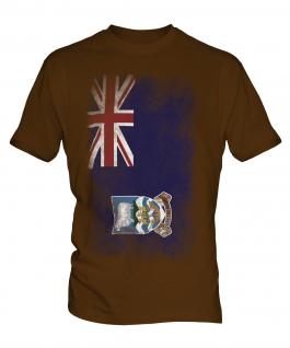 Falkland Islands Faded Flag Mens T-Shirt