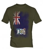 Falkland Islands Faded Flag Mens T-Shirt