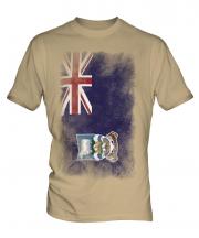 Falkland Islands Faded Flag Mens T-Shirt