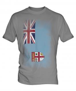 Fiji Faded Flag Mens T-Shirt