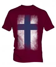 Finland Faded Flag Mens T-Shirt