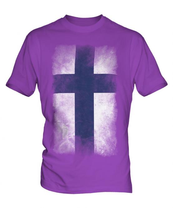 Finland Faded Flag Mens T-Shirt