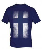 Finland Faded Flag Mens T-Shirt