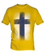 Finland Faded Flag Mens T-Shirt