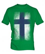 Finland Faded Flag Mens T-Shirt
