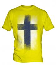 Finland Faded Flag Mens T-Shirt