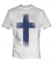 Finland Faded Flag Mens T-Shirt
