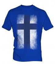 Finland Faded Flag Mens T-Shirt