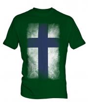 Finland Faded Flag Mens T-Shirt