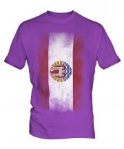 French Polynesia Faded Flag Mens T-Shirt