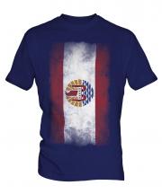 French Polynesia Faded Flag Mens T-Shirt