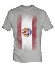 French Polynesia Faded Flag Mens T-Shirt
