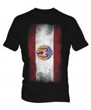 French Polynesia Faded Flag Mens T-Shirt