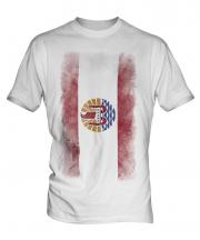 French Polynesia Faded Flag Mens T-Shirt