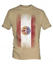 French Polynesia Faded Flag Mens T-Shirt