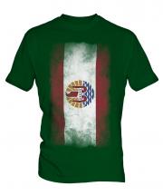 French Polynesia Faded Flag Mens T-Shirt
