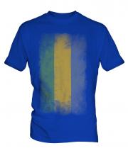 Gabon Faded Flag Mens T-Shirt